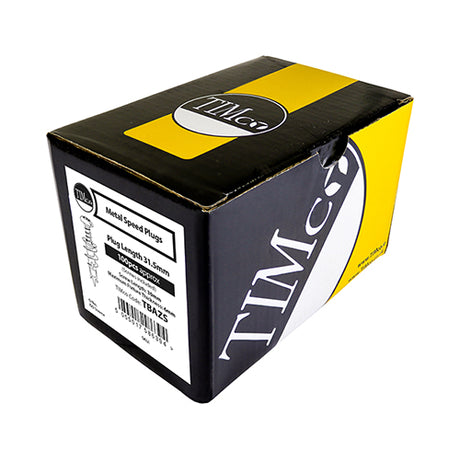 This is an image of Timco - Metal Speed Plugs & Screws - Zinc 31.5mm - (100 PCS Box) TBAZS