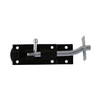 This is an image of Timco - Necked Tower Bolt - Black 8" (1 Each Plain Bag) TBN8BB