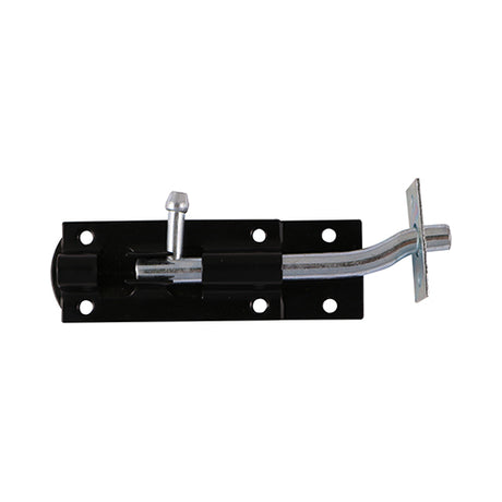 This is an image of Timco - Necked Tower Bolt - Black 8" (1 Each TIMpac) TBN8BP
