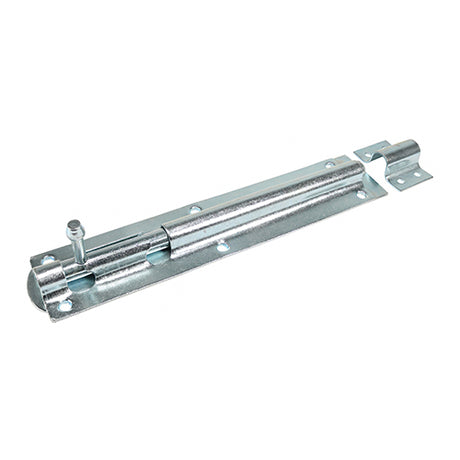 This is an image of Timco - Straight Tower Bolt - Zinc 10" (1 Each Plain Bag) TBS10ZB