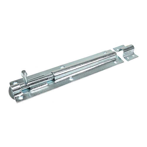 This is an image of Timco - Straight Tower Bolt - Zinc 8" (1 Each Plain Bag) TBS8ZB