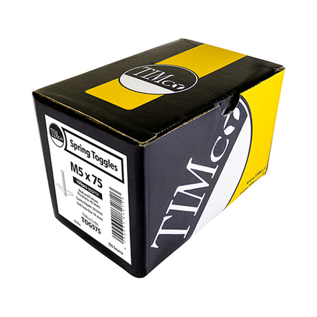 This is an image of Timco - Spring Toggles - Zinc M5 x 75mm - (100 PCS Box) TOG575