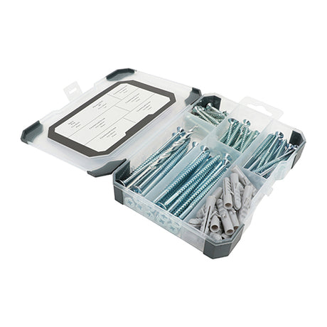 This is an image of Timco - Mixed Tray - Screws Plug & Drill Bit - Zinc - (91 PCS Tray) TRAY300