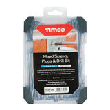 This is an image of Timco - Mixed Tray - Screws, Plug & Drill Bit - A2 Stainless Steel - (91 PCS Tray) TRAY340