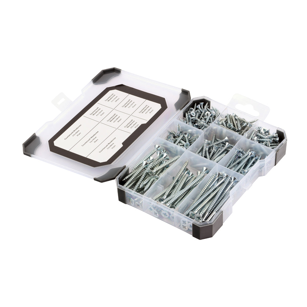 This is an image of Timco - Mixed Tray ÃƒÆ’Ã†€™Ãƒ€ ‚¬„¢ÃƒÆ’‚¬ Ãƒ¢€š¬€ž¢ÃƒÆ’Ã†€™Ãƒ¢€š¬Ã…¡¢ÃƒÆ’Ã†€™Ãƒ€ ‚¬„¢¢ÃƒÆ’Ã†€™Ãƒ€š¢ÃƒÆ’¢Ãƒ¢€š¬Ã…¡Ãƒ€š¬ÃƒÆ’‚¬¦Ãƒ€š¡ÃƒÆ’Ã†€™Ãƒ¢€š¬Ã…¡¬ÃƒÆ’Ã†€™Ãƒ€ ‚¬„¢¢ÃƒÆ’Ã†€™Ãƒ€š¢ÃƒÆ’¢Ãƒ¢‚¬Å¡¬Ãƒ€¦¡¬ÃƒÆ’Ã†€™Ãƒ¢€š¬¦ÃƒÆ’¢Ãƒ¢‚¬Å¡¬Ãƒ€¦‚¬Å“ Woodscrews - Zinc - (340 PCS Tray) TRAY370
