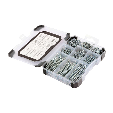 This is an image of Timco - Mixed Tray ÃƒÆ’Ã†€™Ãƒ€ ‚¬„¢ÃƒÆ’‚¬ Ãƒ¢€š¬€ž¢ÃƒÆ’Ã†€™Ãƒ¢€š¬Ã…¡¢ÃƒÆ’Ã†€™Ãƒ€ ‚¬„¢¢ÃƒÆ’Ã†€™Ãƒ€š¢ÃƒÆ’¢Ãƒ¢€š¬Ã…¡Ãƒ€š¬ÃƒÆ’‚¬¦Ãƒ€š¡ÃƒÆ’Ã†€™Ãƒ¢€š¬Ã…¡¬ÃƒÆ’Ã†€™Ãƒ€ ‚¬„¢¢ÃƒÆ’Ã†€™Ãƒ€š¢ÃƒÆ’¢Ãƒ¢‚¬Å¡¬Ãƒ€¦¡¬ÃƒÆ’Ã†€™Ãƒ¢€š¬¦ÃƒÆ’¢Ãƒ¢‚¬Å¡¬Ãƒ€¦‚¬Å“ Woodscrews - Zinc - (340 PCS Tray) TRAY370