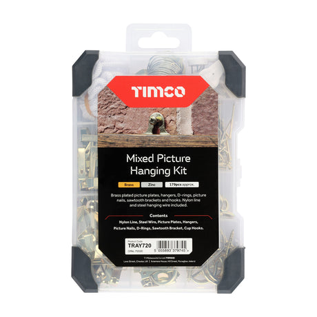 This is an image of Timco - Mixed Tray - Picture Hanging Kit - (179 PCS Tray) TRAY720