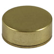 This is an image of Timco - Threaded Screw Caps - Solid Brass - Satin 16mm - (4 PCS TIMpac) TSC16SBP