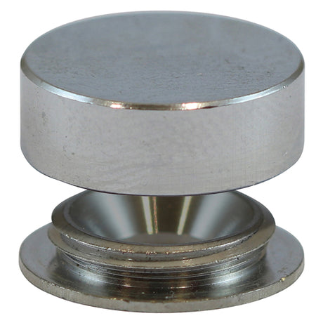 This is an image of Timco - Threaded Screw Caps - Solid Brass - Satin Chrome 16mm - (40 PCS Box) TSC16SC