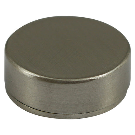 This is an image of Timco - Threaded Screw Caps - Solid Brass - Satin Nickel 16mm - (4 PCS TIMpac) TSC16SNP