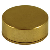 This is an image of Timco - Threaded Screw Caps - Solid Brass - Polished Brass 18mm - (4 PCS TIMpac) TSC18PBP