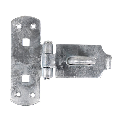This is an image of Timco - Vertical Pattern Bolt On Hasp & Staple - Heavy Duty - Hot Dipped Galvanised 6" (1 Each Plain Bag) VHS6GB