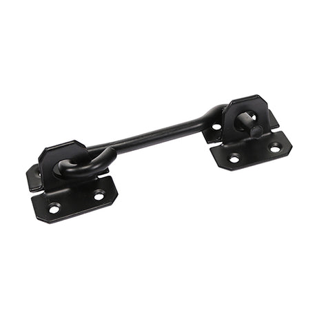 This is an image of Timco - Cabin Hooks - Wire Pattern - Black 6" (1 Each Plain Bag) WCH6BB