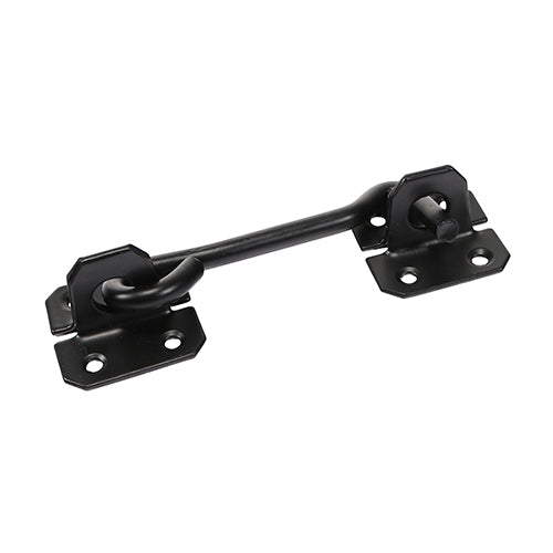 This is an image of Timco - Cabin Hooks - Wire Pattern - Black 6" (1 Each Plain Bag) WCH6BB