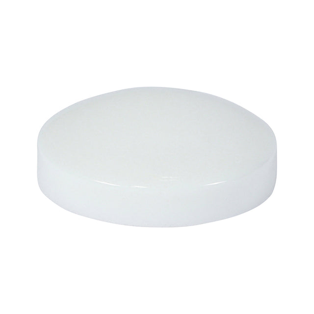 This is an image of Timco - Two Piece Screw Caps - White To fit 3.5 to 4.2 Screw - (100 PCS TIMpac) WHITEPLAST