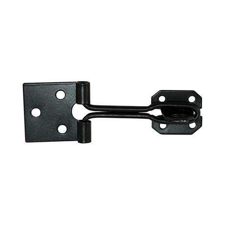 This is an image of Timco - Wire Pattern Hasp & Staple - Black 4" (1 Each TIMpac) WHS4BP