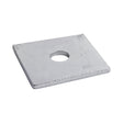 This is an image of Timco - Square Plate Washers - Hot Dipped Galvanised M10 x 50 x 50 x 3mm - (100 PCS Box) WS10503G