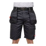 This is an image of Timco - Workman Shorts - Grey/Black W40 (1 Each Bag) WSGBK40