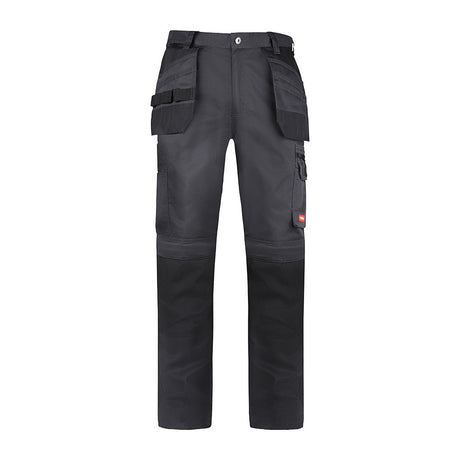 This is an image of Timco - Workman Trousers - Grey/Black W32 L34 (1 Each Bag) WTGBK3234