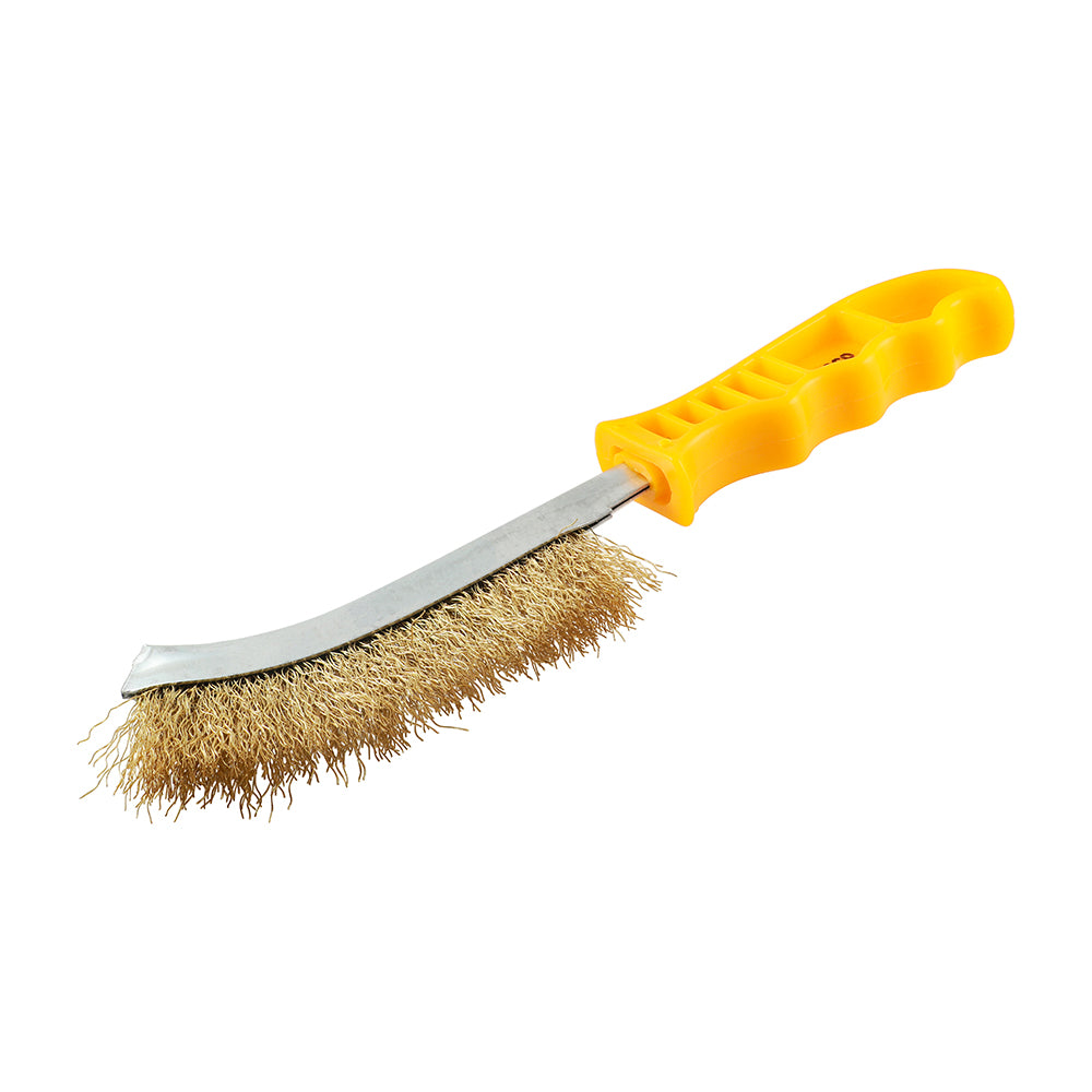 This is an image of Timco - Wire Hand Brush - Brass 255mm (1 Each Unit) YWHB
