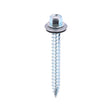 This is an image of Timco - Metal Construction Thin Sheet Metal to Timber Screws - Hex - EPDM Washer - Slash Point - Zinc 6.3 x 60mm - (100 PCS Bag) ZDS60W16